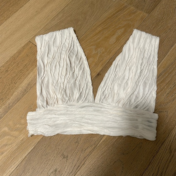 Tops - Cream crop top